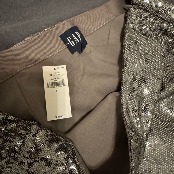 Silver Sequin Mini skirt - perfect for the holidays! - Picture 2 of 5